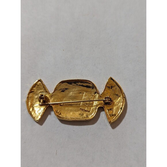 Vintage AAI gold tone candy brooch  2" fun elegant holidays - Picture 2 of 2